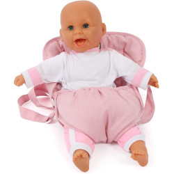 Nosidełko dla Lalki na szelkach, jasno różowe - Bayer Chic 2000