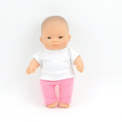Clothes for a small doll, set of T-shirt and leggings