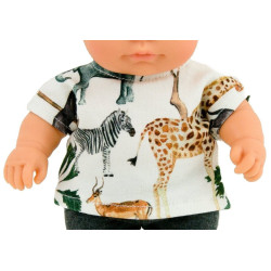 Set for a small doll - Safari pattern