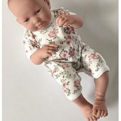 Rampers, clothes for a 42-46 cm baby doll - florets