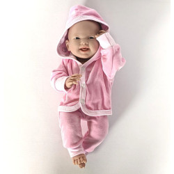 Pink doll suit for dolls up to 40 cm long