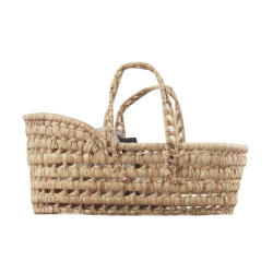 Moses basket for dolls up to 35 cm - natural palm leaves