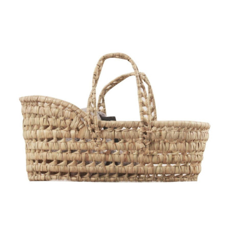 Moses basket for dolls up to 35 cm, made of palm leaves