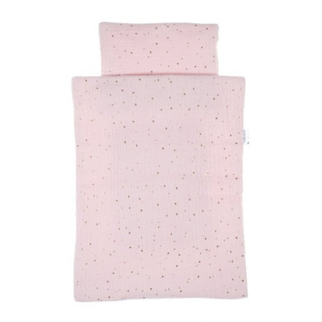 Soft bedding for a doll, powder pink