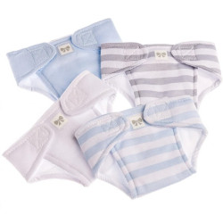 3 fabric nappies for Baby Dolls - Peterkin Dolls World