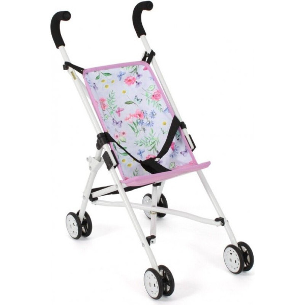 Umbrella stroller for dolls with flowers, Bayer Chic 601 53