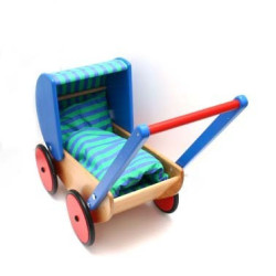 Drewniany wózek dla lalek od 12 miesięcy - Bajo 74110