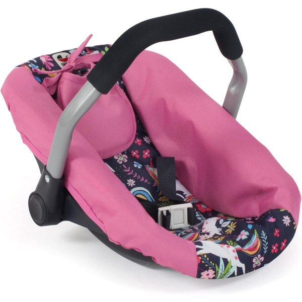 Car seat for a doll - Navy Pink, Unicorns, Bayer Chic 708-43