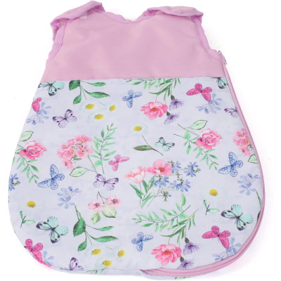 Bayer Chic 794-53 - Sleeping Bag for Baby Dolls, Bola, Flowers, Pink