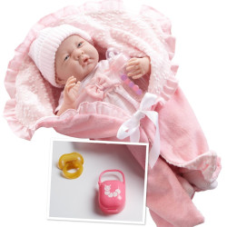 Berenguer 18780 - La Newborn Soft Body Boutique Baby Doll - 39 cm long - Pink