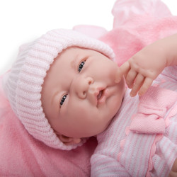 La Newborn Soft Body Boutique Baby Doll - 39 cm long - Pink