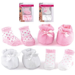 Dolls World Shoes & Socks Pink/White