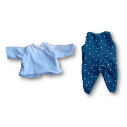 Śpioszki niebieskie - ubranko dla lalki rozmiar XL