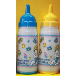 Magic bottle with milk for baby dolls