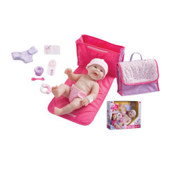 10 piece deluxe diaper Bag Gift Set - Baby doll - 33 cm