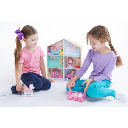 Domek dla lalek w zestawie z lalkami i akcesoriami - Lot's to Love