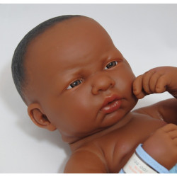 Realistic Newborn Black Baby Boy Doll - 38 cm long - Berenguer 18506
