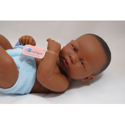 Black Baby Boy Doll - 38 cm - JC Toys 18506
