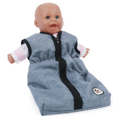 Doll's Sleeping Bag for Baby Dolls - jeans blue - Bayer Chic 2000 792 50 