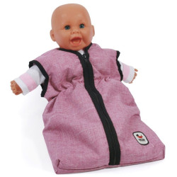 Doll Sleeping Bag for Baby Dolls, Jeans Pink - Bayer Chic 792 70