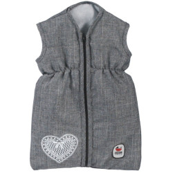Doll's Sleeping Bag for Baby Dolls, jeans grey - Bayer Chic 792 76