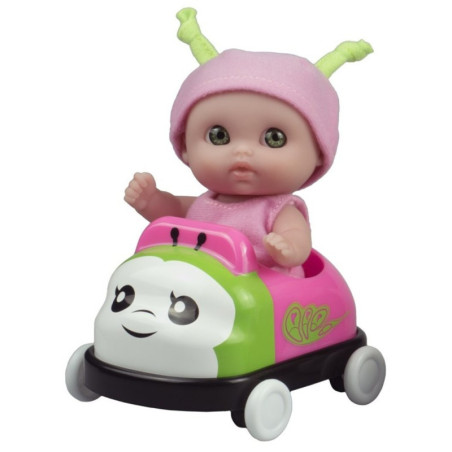 A little doll in a pink car - Mini Lil' Cutesies
