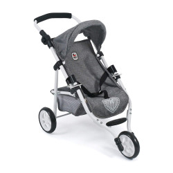 Small doll stroller - Lola - Gray Jeans - 612 76