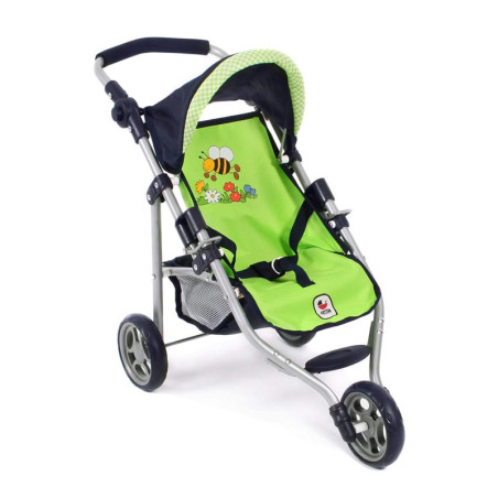 Small doll stroller - LOLA - Bee (Light Green)