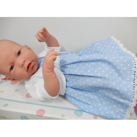 Doll dress with polka dots, bolero, baby born size