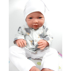 Ubranko dla lalki 41 do 44 cm - Komplet jeże - bluzeczka, spodenki, czapka, rozmiar L