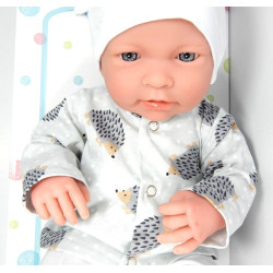 Ubranko dla lalki typu baby born - Komplet jeże - bluzeczka, spodenki, czapka, rozmiar L