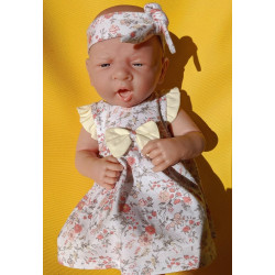 Dress in flowers for baby doll - size L