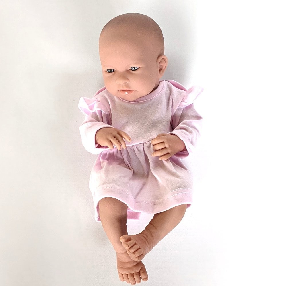 Różowa sukienka dla lalki w rozmiarze 36 do 39 cm