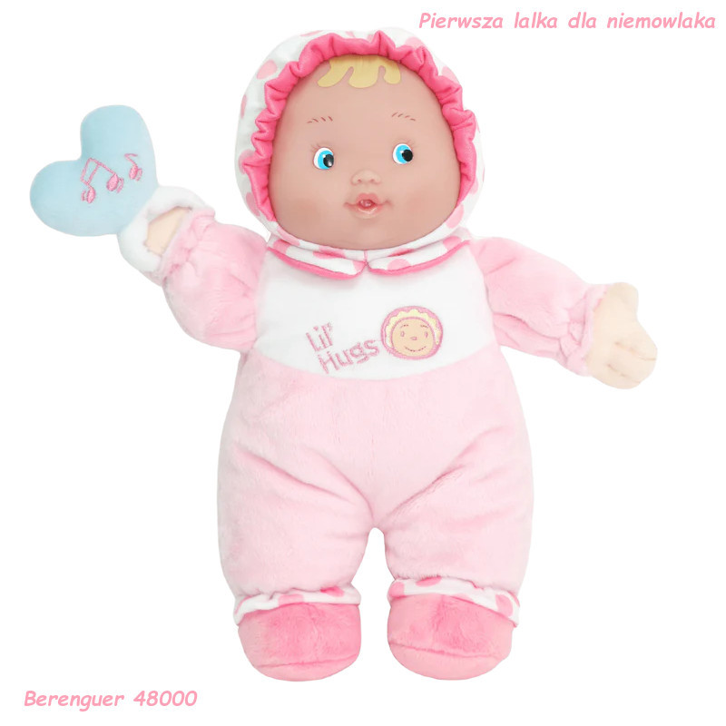Pierwsza lalka dla niemowlaka - Lil Hugs - JC Toys 48000 - do tulenia - 0+
