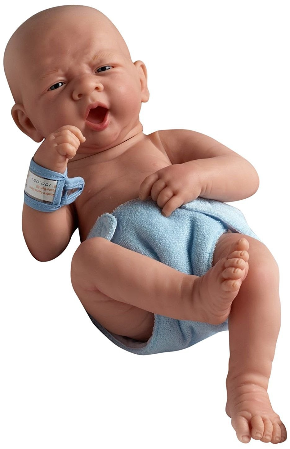 Lalka Bobas - ziewający noworodek - chłopczyk