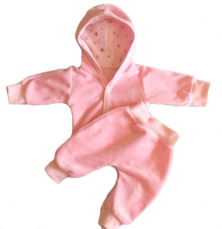 Ubranko dla lalki - różowy dres - dla lalek do 45 cm