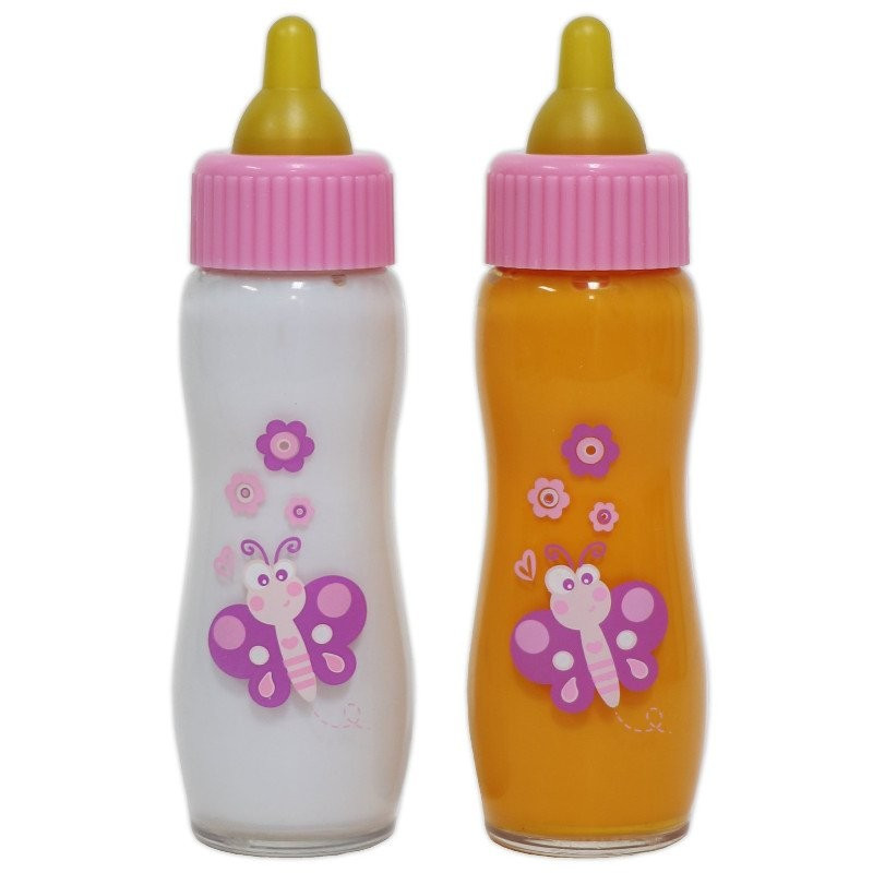 Butelki dla lalek - magiczne mleko i znikający soczek - JC Toys